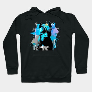 Pit Bull Terrier Mural Art Print Hoodie